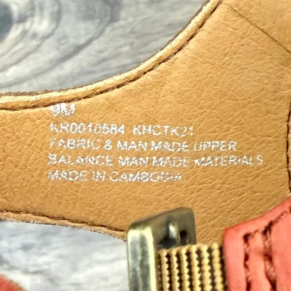 NIB Korks Kork Ease Natalia 9M Knot Clog Sandal Red Cayenne PU Tie Dye Combo - Picture 9 of 10